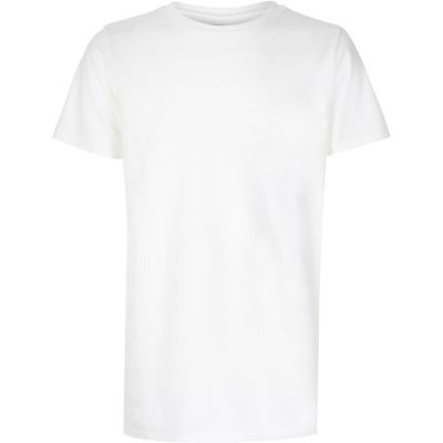 Boys white textured t-shirt